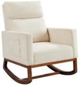 Mid Century Modern Accent Chair with Wood e Upholstered Living Room Chairs with Waist Cushion Reading Armchair for Bedroom Sunroom
