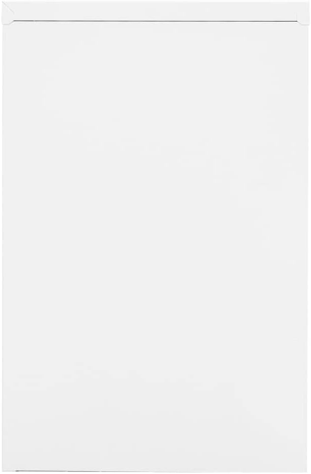 White Steel File Cabinet with Lock 2-Drawer Office Storage Cabinet for Home Office Legal/A4/Letter Size Filing 198.4 lb Capacity 35.4”x18.1”x28.5”