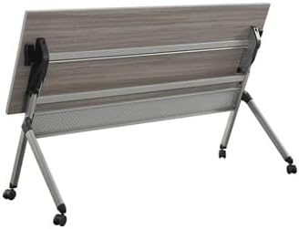 NBF Brite Mobile Pedestal File Cabinet – Locking Rolling 3 Drawer File Cabinet with Light Maple Woodgrain Laminate Silver Pulls and 5 Casters – Compact Mobile File Storage for Home Office
