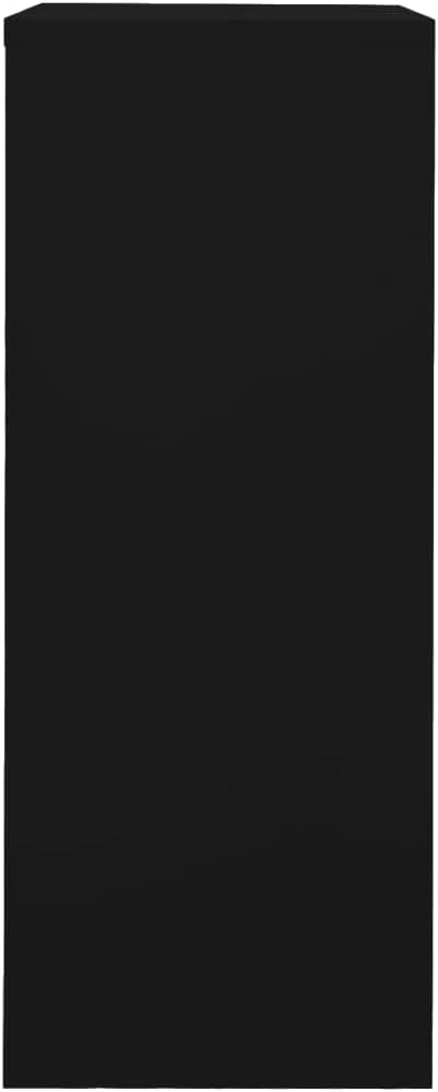 File Cabinets Standing Cabinets Bookcases Office Cabinet Black 35.4x15.7x40.2 Steel Counter Cabinet with Lockable Doors for Home Office