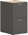 15 in. 2 x File &amp File Mod Pedestal Support Desk Component Drawer - Steel Ball Bearing Slate Teak Laminate