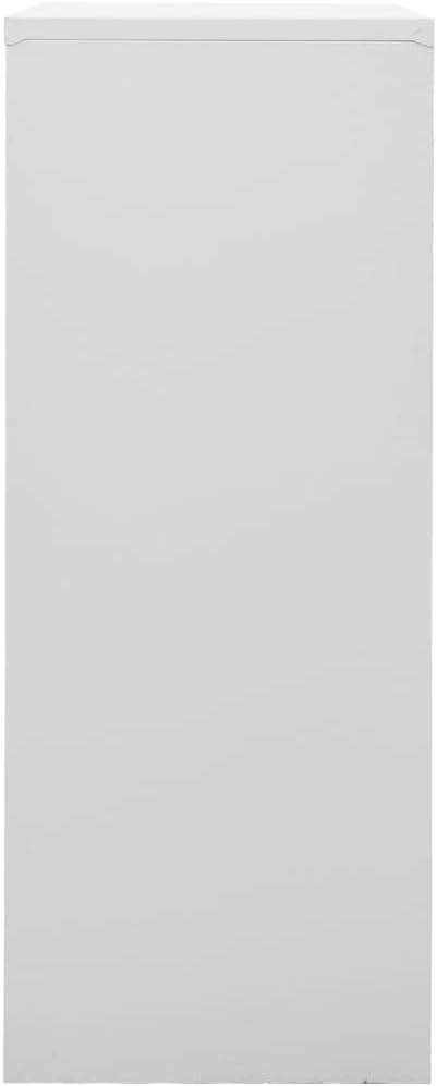 File Cabinets Standing Cabinets Bookcases Office Cabinet Light Gray 35.4x15.7x40.2 Steel Counter Cabinet with Lockable Doors for Home Office