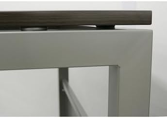 NBF Reversible L Shaped Executive Office Desk - Durable Espresso Laminate Computer Desk with Steel Frame - Modern Desk with 3 Grommet Holes - 60 W x 60 D Work Desk for Home (Brown)
