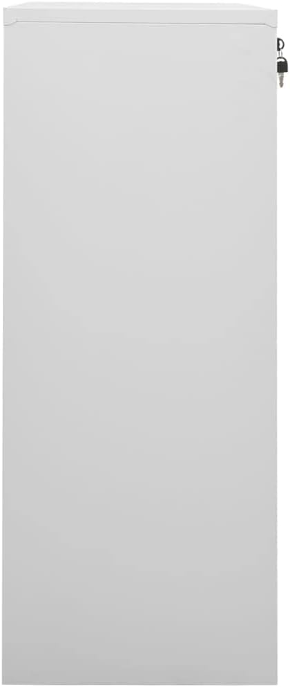 Office CabinetStorage Cabinet Steel Office Storage File Cabinet Storage Cabinet for Home Office Garage for Bedroom Living Room Light Gray 35.4x15.7x40.2 Steel