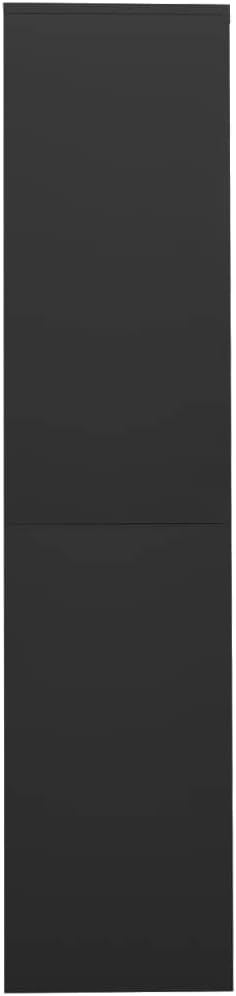 Metal Office Cabinet Garage Storage Cabinet with Sliding Door and 4 Adjustable Shelves 70.9 Anthracite Steel Lockable File CabinetLocking Tool Cabinets for OfficeHome (Style D)