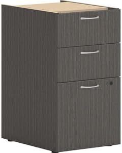 15 in. 2 x Box &amp File Mod Pedestal Support Desk Component Drawer - Steel Ball Bearing Slate Teak Laminate