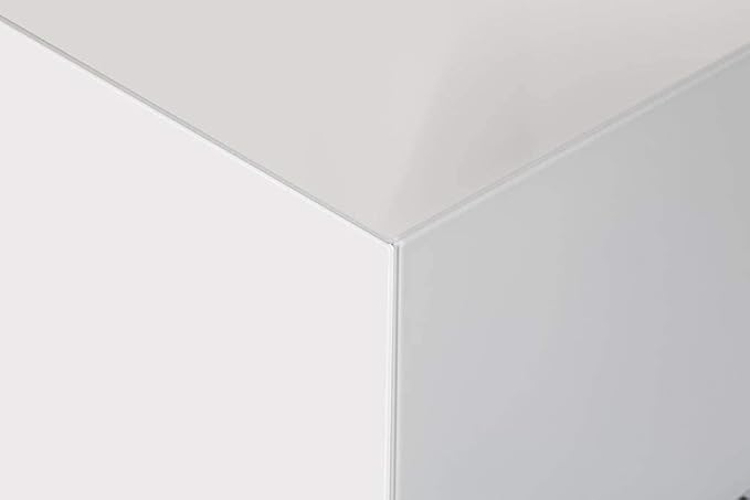 SONOROUS Premium Tempered Glass Coffee Table - Modern White Rectangular Coffee Tables for Living Room - High Gloss Fingerprint Resistant Mid Century Design - Stylish Living Room Furniture &amp Décor