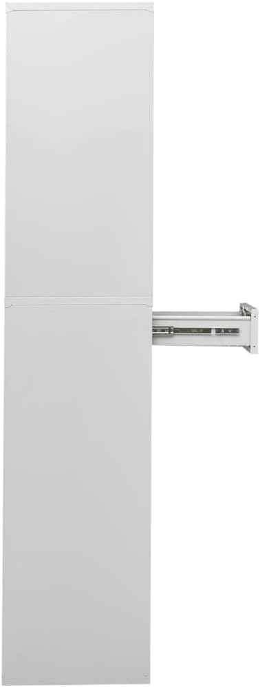 Steel Storage Cabinet Metal Office Cabinet 70.9 Steel Lockable File Cabinet Metal Tool Cabinet for for OfficeHomeGarageGymSchool Light Gray 35.4x15.7x70.9 Steel(Style G) -AA