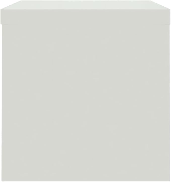 Light Gray File Cabinet 35.4 Steel Home Office Storage Organizer with Lockable Doors