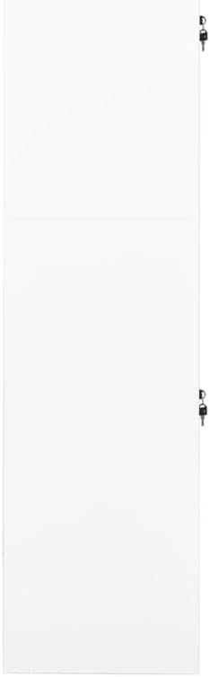 Metal Office Cabinet Garage Storage Cabinet with 4 Doors and Adjustable Shelves 70.9 White Steel Lockable File CabinetLocking Tool Cabinets for OfficeHome (Style B)