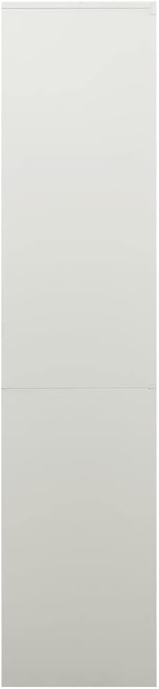 Metal Office Cabinet Garage Storage Cabinet with 4 Doors and 3 Adjustable Shelves 70.9 Light Gray Steel Lockable File CabinetLocking Tool Cabinets for OfficeHome (Style C)