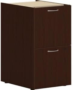 15 in. 2 x File &amp File Mod Pedestal Support Collection Component Drawer - Steel Ball Bearing Mahogany Laminate
