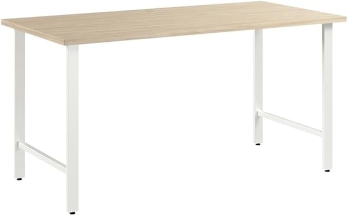 Bush Business Furniture Hustle 60W x 30D Computer Desk with Metal Legs in Natural Elm Modular Office Table for Home and Professional Workspace