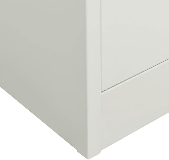 Metal Office Cabinet Garage Storage Cabinet with 4 Doors and 3 Adjustable Shelves 70.9 Light Gray Steel Lockable File CabinetLocking Tool Cabinets for OfficeHome (Style C)