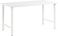 Pemberly Row 60W x 30D Computer Desk Engineered Wood and Metal White Finish Modern Office Desk with Wire Management Durable Work Surface Adjustable Levelers Home Office or Professional Workspace