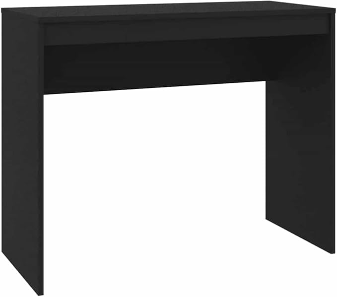 vidaXL Desk Computer Table Study Table Living Room Furniture Living Room Workroom Home Interior Black Engineered Wood