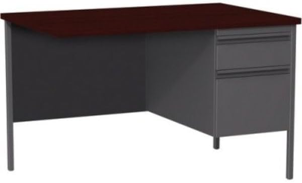 24 x 42 in. Fortress Series Right-Pedestal Return Laminated &amp Mahogany
