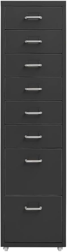 ELEFOCUS Furniture Set-Mobile File Cabinet Anthracite 28x41x109 cm Metal(Color:Default)