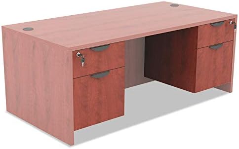 Alera Valencia 3/4 Box/File Worksurface Pedestal Medium Cherry (ALEVA552222MC)