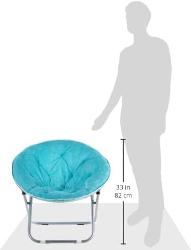 Urban Lifestyle Faux Fur Saucer Chair Light Blue