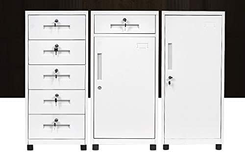 File Cabinet Office File Cabinet Iron Belt Lock File Cabinet White Multifunctional Cabinet with Drawer Black Home Bedside Desk Office File Cabinet (Color : Black Size : B) (Gold Brass)