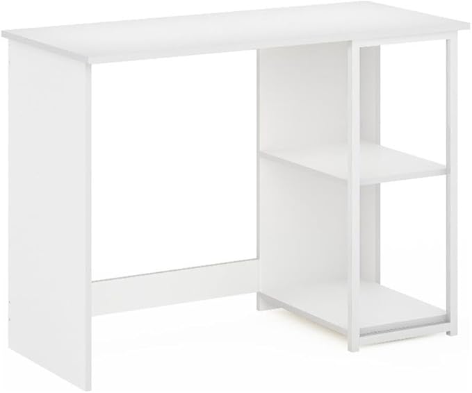 Furinno Camnus Modern Living Computer Desk 40 Inch Solid White/White