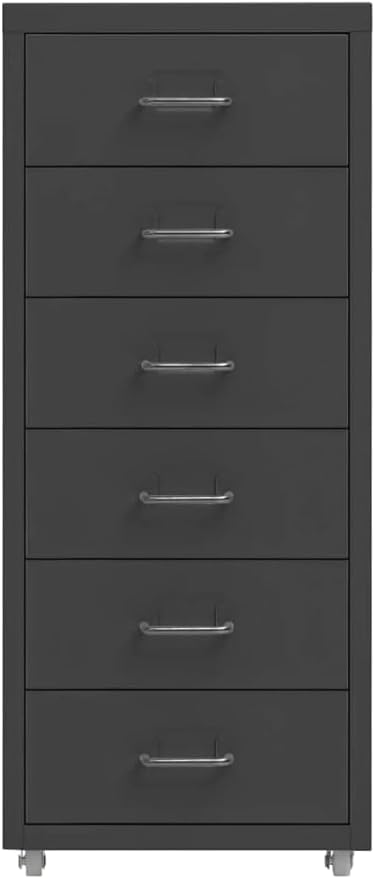 ELEFOCUS FurnitureCabinets StorageFiling CabinetsMobile File Cabinet Anthracite 28x41x69 cm Metal(Color:Default)