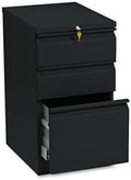 Efficiencies Mobile Pedestal File with One File/Two Box Drawers 19-7/8d Black