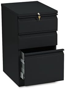 Efficiencies Mobile Pedestal File with One File/Two Box Drawers 19-7/8d Black