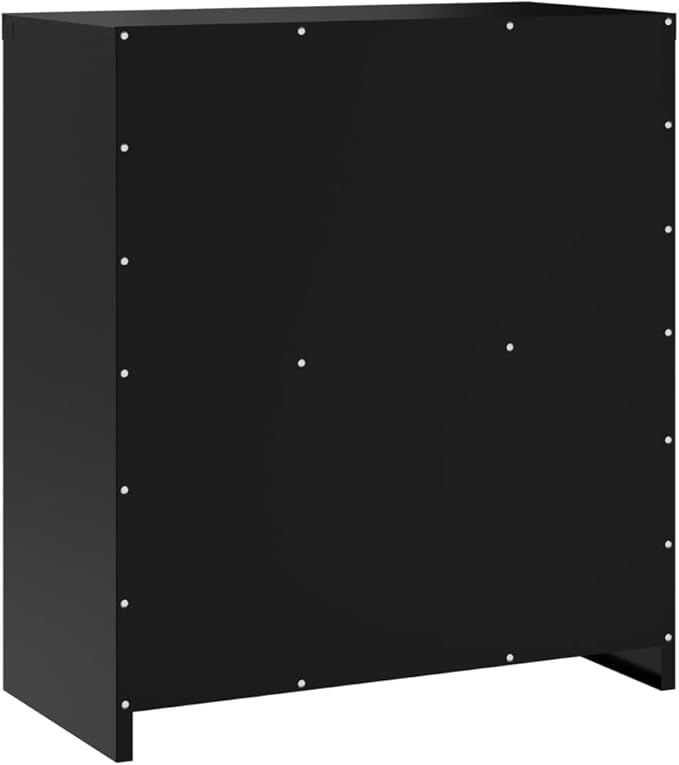 vidaXL File Cabinet Lockable Metal Storage Cabinet with Doors Black Steel