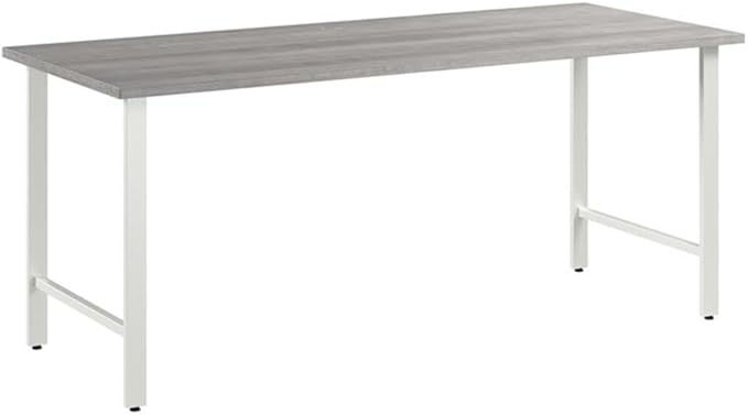 Bush Business Furniture HYD148WH Hybrid 48-Inch Computer Table Desk with Metal Legs White