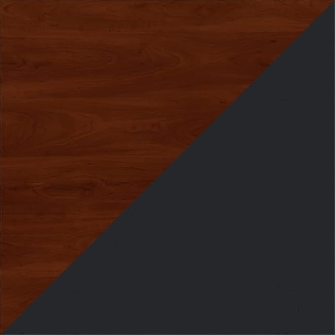 Bush Business Furniture Series A 48W Desk with Mobile File Cabinet in Hansen Cherry and Galaxy