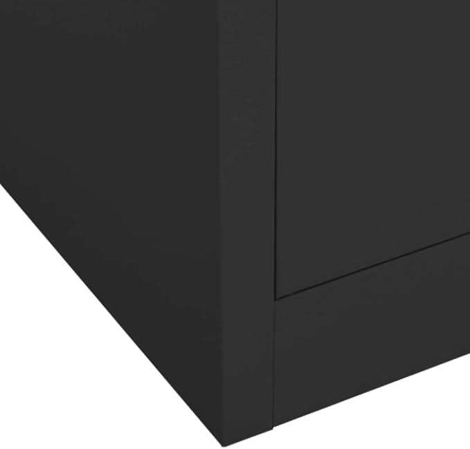Steel Storage Wardrobe Cabinet Locker with Lock Door Anthracite Metal Wardrobe Armoire Closet with Hanging Rod for Office Home School EmployeeGymFire Department (Style F)