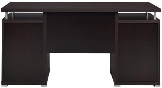 Computer Desk with Drawers &amp Cabinet Home Office Desk - Brown