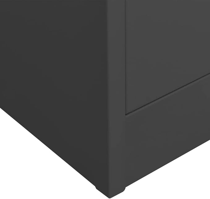 Metal Office Cabinet Garage Storage Cabinet with 4 Doors and 3 Adjustable Shelves 70.9 Anthracite Steel Lockable File CabinetLocking Tool Cabinets for OfficeHome (Style C) -AA