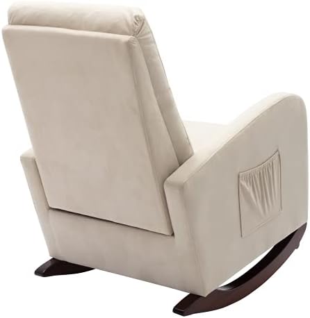 Accent Chair TV Chair Living Room Chair Lazy Recliner Comfortable Fabric Leisure SofaModern High Back Armchair (Beige)