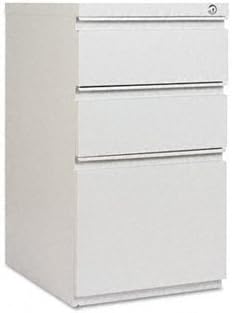 Alera Three-Drawer Mobile Pedestal File with Recessed Casters and Full-Length Pull FILEMBLEB/B/F19X28LGY (Pack of2)
