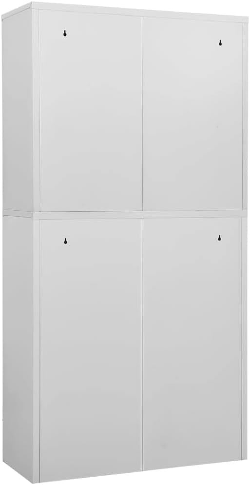 Steel Storage Cabinet Metal Office Cabinet 70.9 Steel Lockable File Cabinet Metal Tool Cabinet for for OfficeHomeGarageGymSchool Light Gray 35.4x15.7x70.9 Steel(Style G) -AA