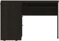 L-Shaped Desk with 2 Drawers Shelf &amp CPU Storage - Home Office Workstation
