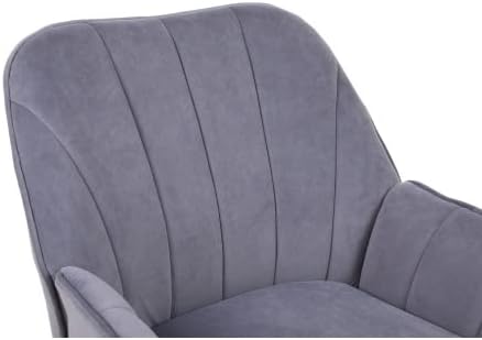 Modern Mid Century Chair Velvet Sherpa Armchair for Living Room Bedroom Office Easy Assemble