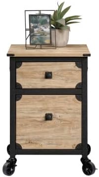 2 Drawer Small File Cabinet with Lock Under Desk Locking Storage Cabinet Organizer for Home Office Filing Cabinets with DrawersBeigeReclaimedNatura