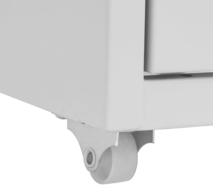 ELEFOCUS Furniture-Sets-Mobile File Cabinet White 28x41x109 cm Metal(Color:Default)