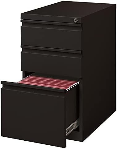 Home Square 2 Piece Pedestal Mobile Filing Cabinet Set in Black