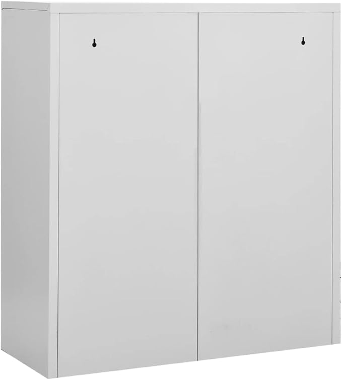 File Cabinets Standing Cabinets Bookcases Office Cabinet Light Gray 35.4x15.7x40.2 Steel Counter Cabinet with Lockable Doors for Home Office