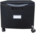 Single-Drawer Mobile Filing Cabinet 14-3/4w x 18-1/4d x 12-3/4h Black