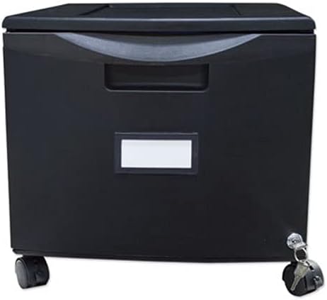 Single-Drawer Mobile Filing Cabinet 14-3/4w x 18-1/4d x 12-3/4h Black