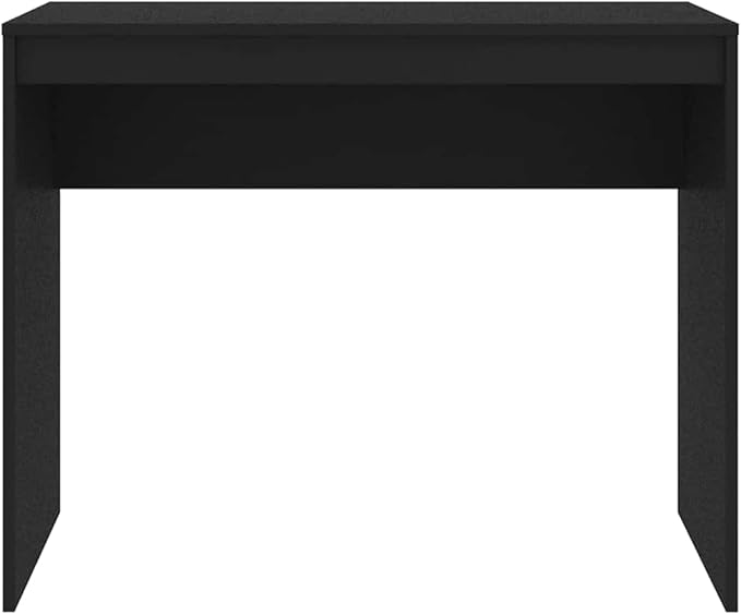 vidaXL Desk Computer Table Study Table Living Room Furniture Living Room Workroom Home Interior Black Engineered Wood