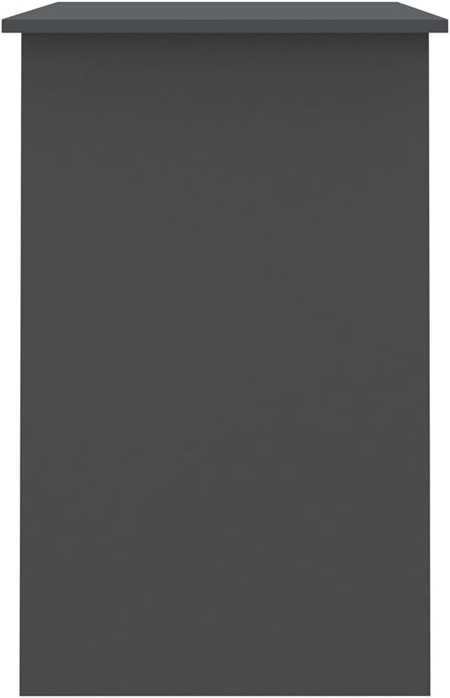 vidaXL Desk Computer Desk Home Office Desk with Drawer Gray Engineered Wood