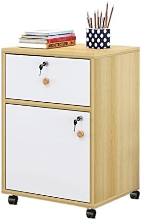 Storage Box Storage CabinetWood Lateral File Cabinet with Lock Drawer Mobile Low Cabinet Storage Organizer Locker for Office Floor to Ceiling