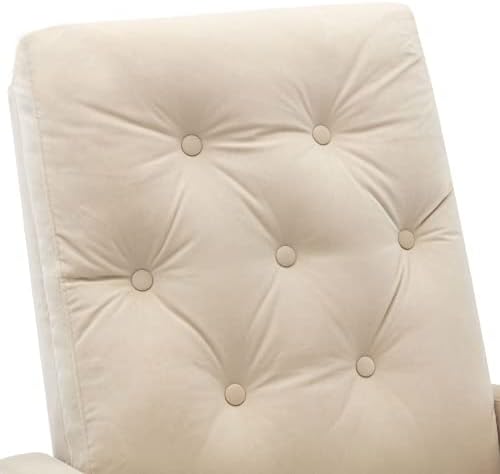 Accent Chair TV Chair Living Room Chair Lazy Recliner Comfortable Fabric Leisure SofaModern High Back Armchair (Beige)